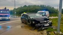 Schwechat'ta İlginç Kaza: Tekerlek Yerinden Koptu