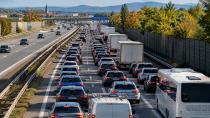 A14 Otoyolunda Büyük Trafik Sıkışıklığı